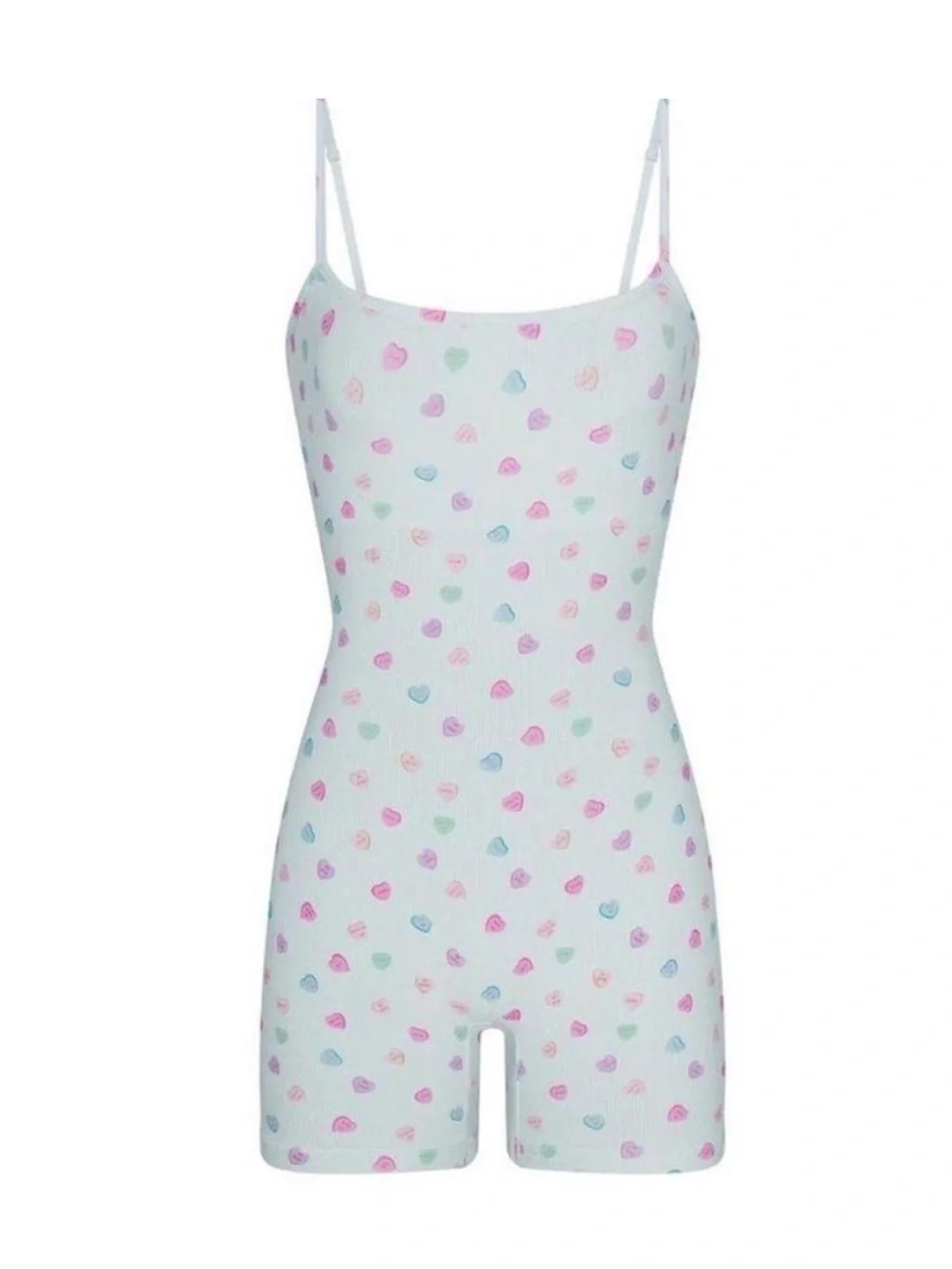 SKIMS Cloud Candy Heart Soft Lounge Scoop Neck Onesie NEW Size XL